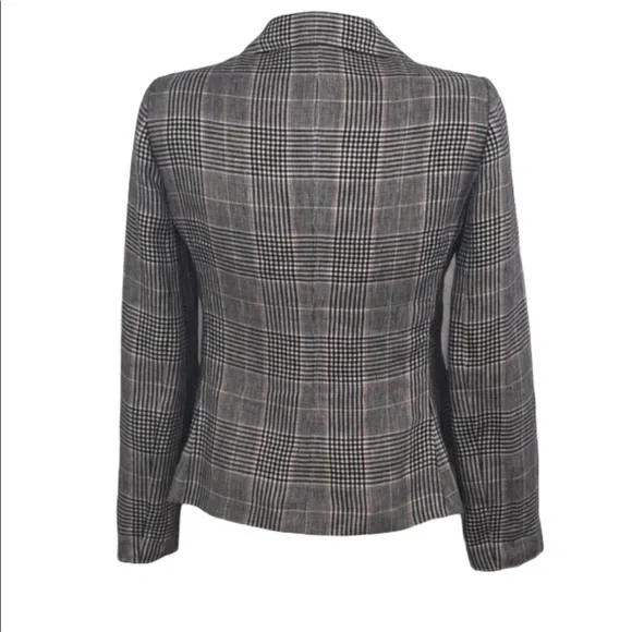 Armani Collezioni Plaid Linen Blazer 6